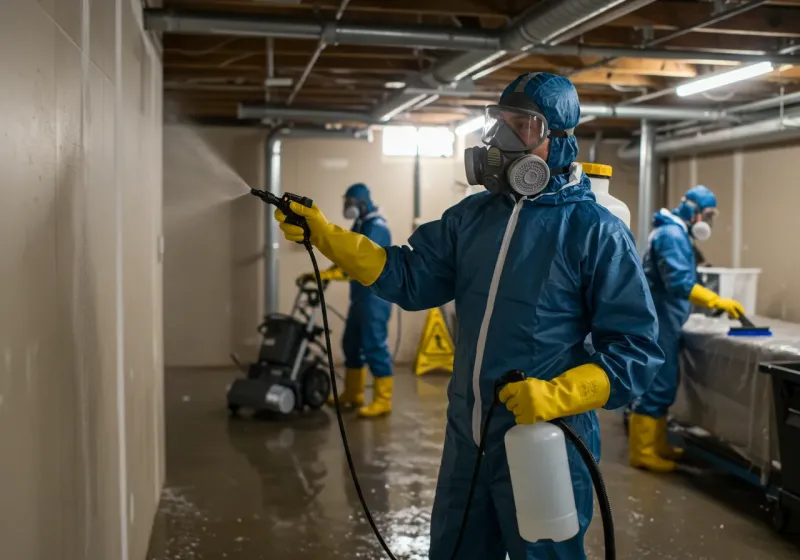 Basement Sanitization and Antimicrobial Treatment process in Mount Pleasant, MI