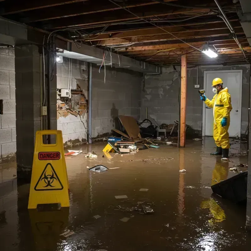 Flooded Basement Electrical Hazard in Mount Pleasant, MI Property